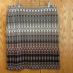 Rafaella lined skirt, black/white/red, size XL